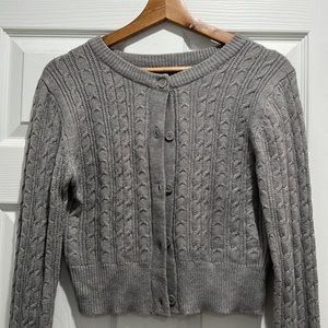 NWOT: Gray Cropped Cardigan - Love Tree - Size Medium
